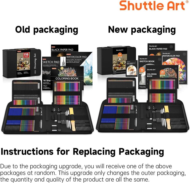 Bundle Clearance 103/116/124 Pack Drawing Pencils Set, Sketching and Drawing Art Set with Colored Pencils, Sketch and Graphite Pencils in Portable Case, Drawing Supplies for educational, Adults and Artists,coloring book