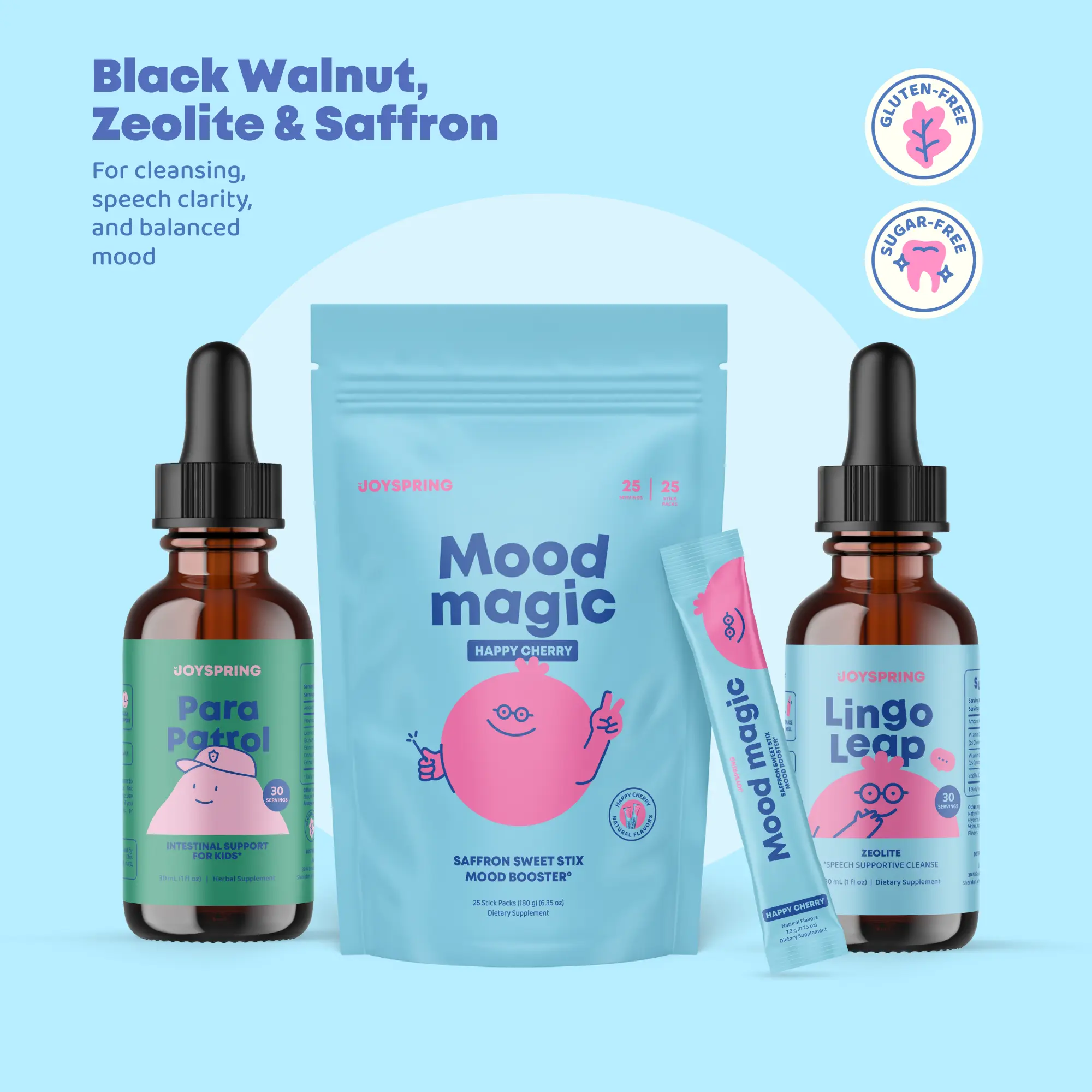JoySpring Brain Mood & Belly Reset Bundle Healthy Gut Probiotics Digestion, Speech, and Mood Support JoySpring Brain Mood & Belly Reset Bundle Healthy Gut Probiotics Digestion, Speech, and Mood Support