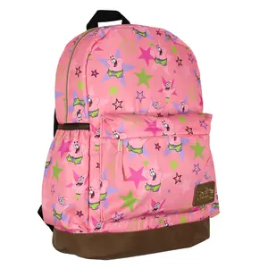 Nickelodeon SpongeBob SquarePants Patrick Star School Travel Backpack With Faux Leather Bottom 16"