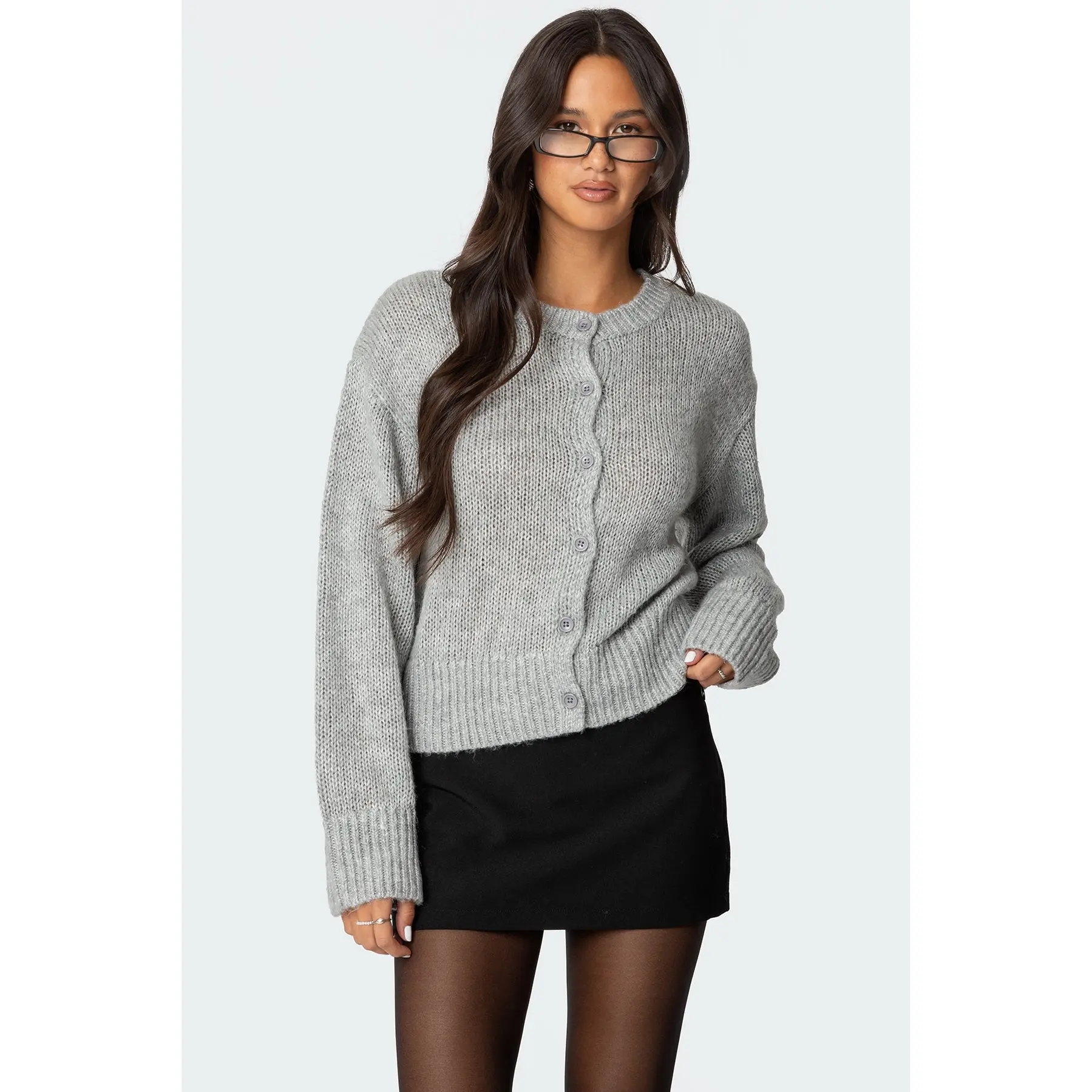 Freida Fuzzy Knit Cardigan