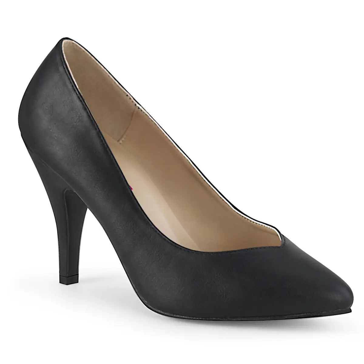 Women's Fashion Black Vegan Leather Heeled Shoe - Dream-420W Classy Formal High-Heel Footwear