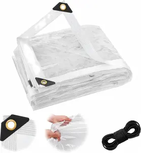 Transparent PVC Canopy Cloth -Waterproof Windproof Insulation Cover forBalcony Windows, Succulent Plants, OutdoorFurniture & Garden - Durable Weather-ResistantProtection