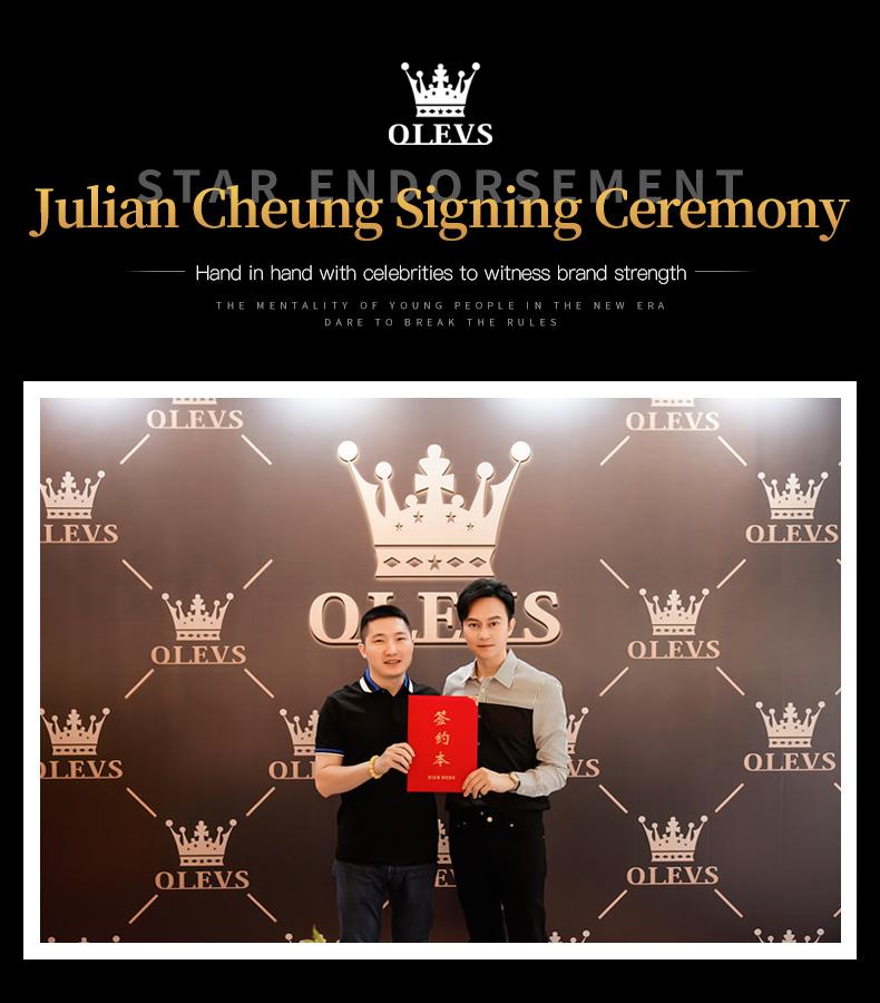 Genuine high-grade luxury hollow design multi-function dial men's watch OLEVS brand flagship new luminous waterproof fully automatic mechanical watch 6607