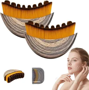 Preferred daily beauty massage! 2-piece facial shaping brush, dry brush promotes lymphatic drainage, tightens the jaw, beautifies the chin, and relieves facial fatigue.