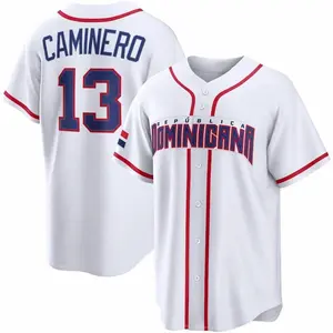Dominican Republic Junior Caminero 13 Jersey, 2026 WBC Stitched Fan Shirt