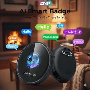 ZNP AI Badge, for conversational chat, high-fidelity sound quality, portable and easy to use, is the ideal choice for social interaction while traveling, an AI robot.