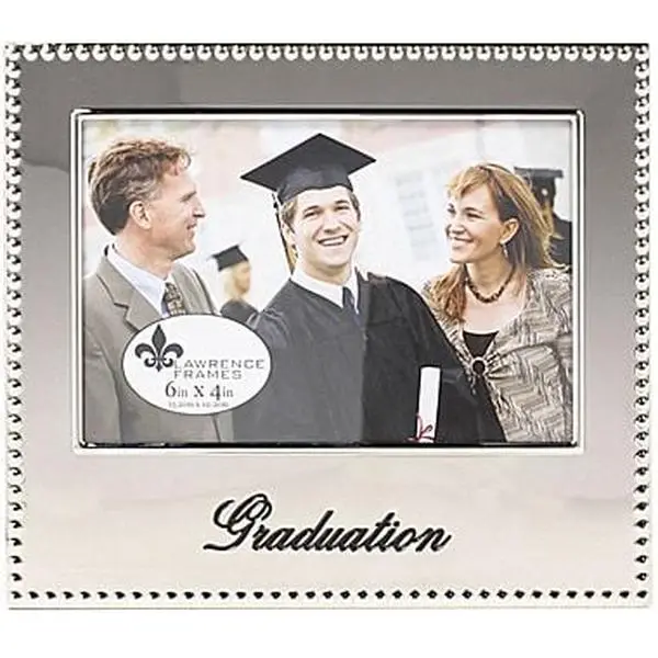LawrenceFrames 293064 4 x 6 in. Graduation Picture Frame, Silver