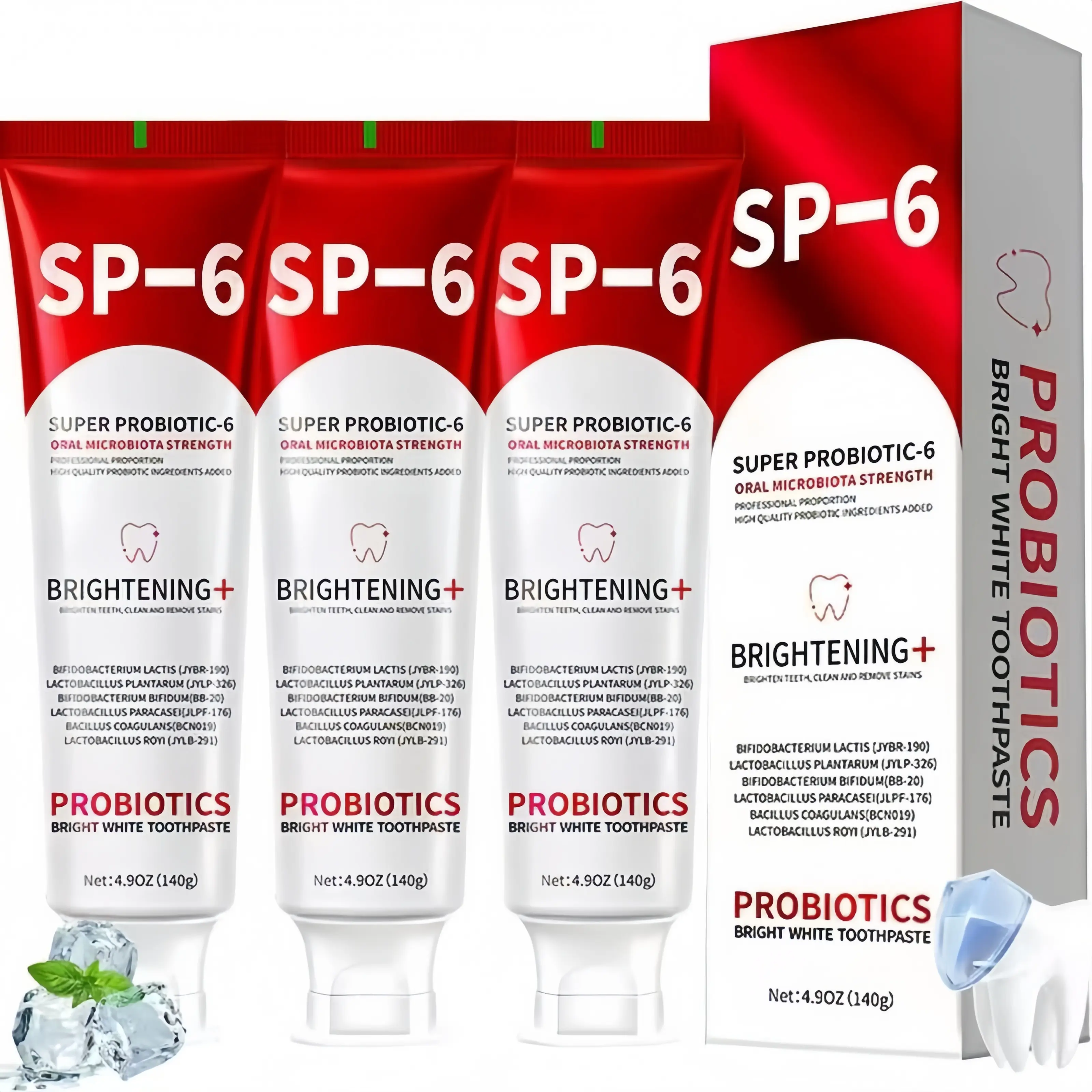 SP-6 Probiotic Whitening Toothpaste for Enamel Repair and Long-Lasting Fresh Breath, Daily Oral Care Paste, Super Probiotic Toothpaste, Healthy Toothpaste, Dental Care Toothpaste