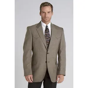 Circle S Mens Plano Donegal Sport Coat Donegal Brown Wool Blend Blazer 52L