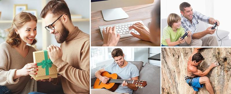 Grip Strength Trainer Kit (5 Pack) - Forearm Strengthener with Finger Stretcher, Grip Ring, and Relief Ball - Injury Recovery Tool for Men and Women