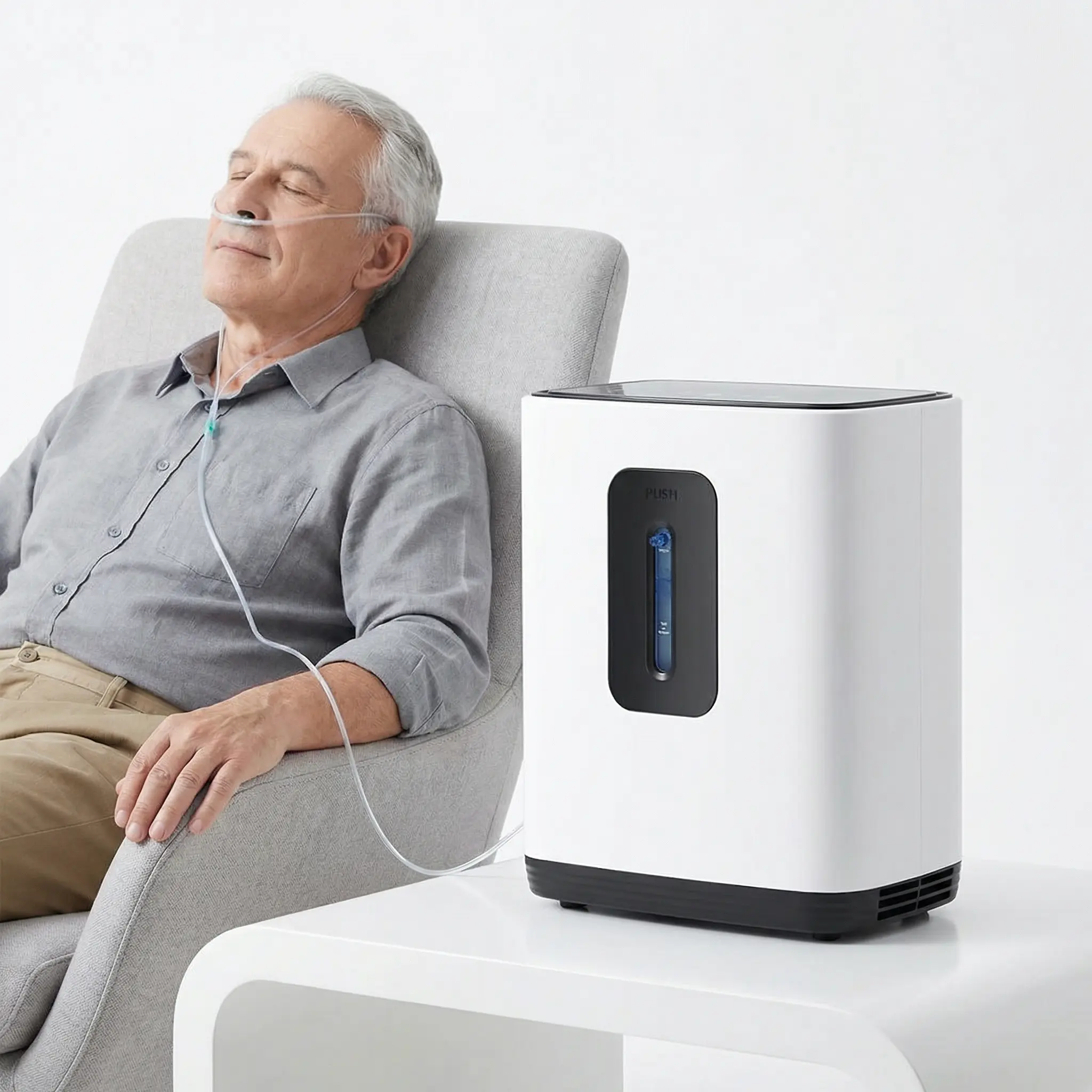 Household Air Purifier Oxygen Concentrator Machine for Home Use, 1-9L Adjustable Flow 2-in-1 Nebulizer & O2 Generator with Remote Control