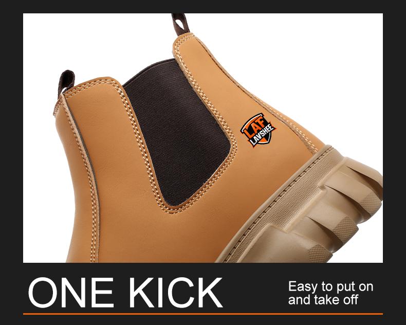 Lightweight steel toe brown anti slip work shoes - splash proof, smash proof, puncture proof, breathable safety shoes SpringStatements
