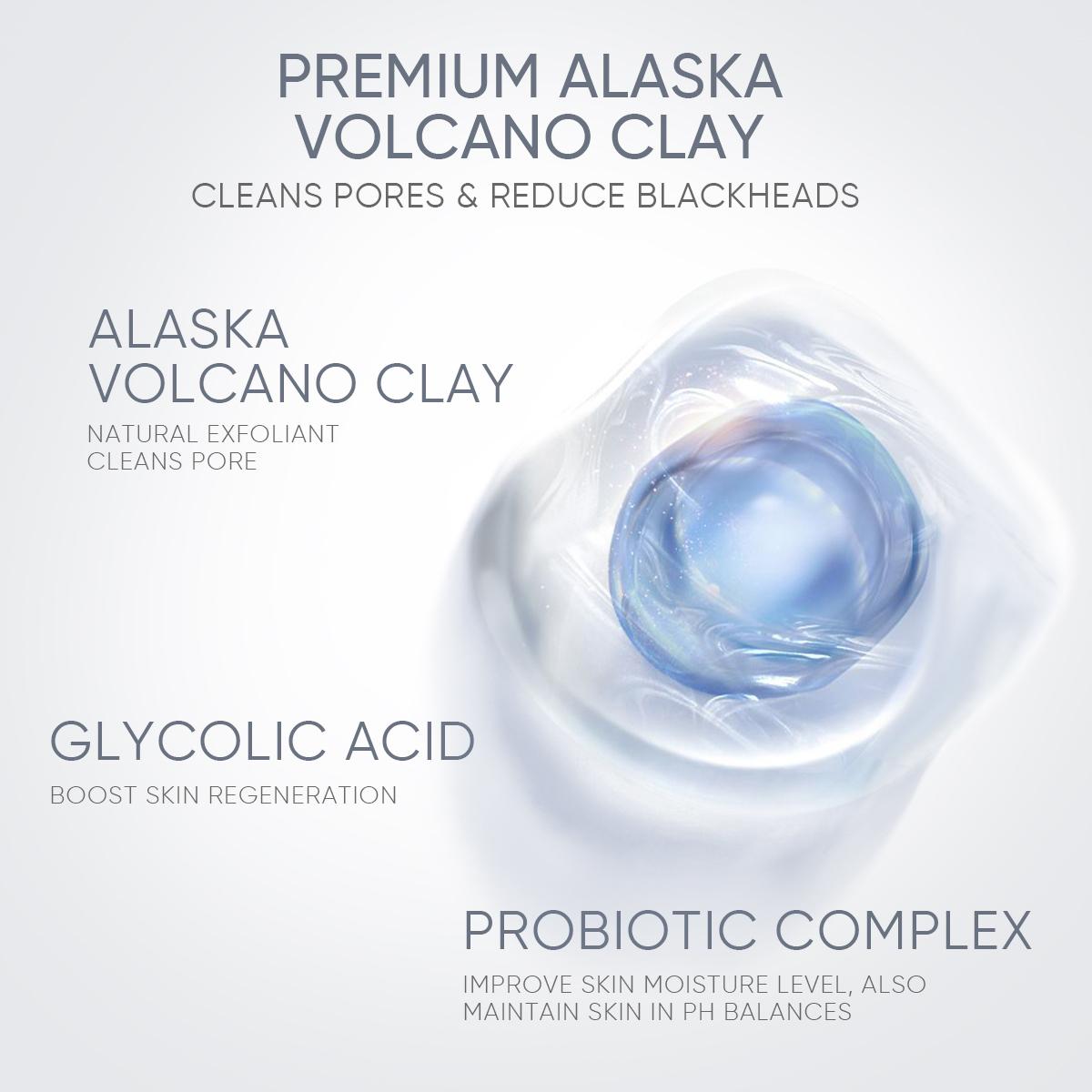 SKINTIFIC Alaska Volcano Pore Clay Stick Cleansing Blackhead Remover Face Mask Stick with Natural Clay Gentle Exfoliating Smoothing Skin Non-Drying Skincare SKINTIFIC Alaska Volcano Pore Clay Stick Cleansing Blackhead Remover Face Mask Stick with Natural Clay Gentle Exfoliating Smoothing Skin Non-Drying Skincare