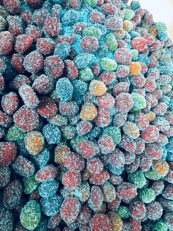 Sour Gushers Viral Candy - Blue Raspberry Gushers Sour Candy - Extreme Gusher bombs