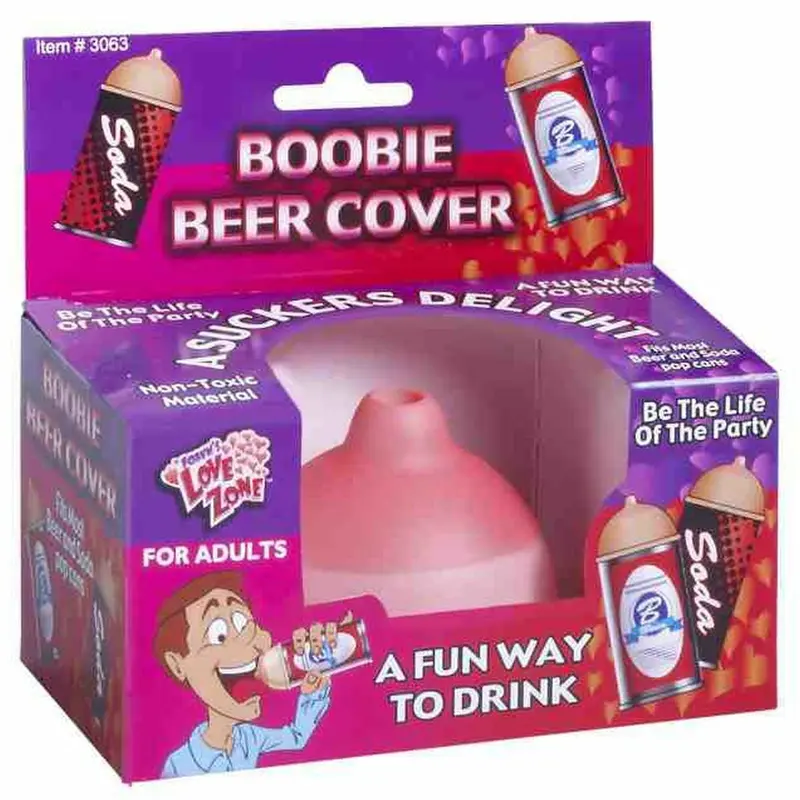 B***s Beer & Soda Can Nipple Cover – Funny Gag Gift, Joke for Parties