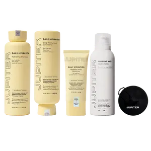 Jupiter Complete Moisture Reset - Hydrating Shampoo, Conditioner, and Scalp Moisturizer,  With Scalp Mask & Brush For Flaky, Itchy & Dry Scalp