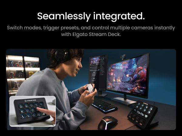 Insta360 Link 2 Pro – 4K PTZ Webcam for PC/Mac, 1/1.3” Sensor, Low-Light, AI Tracking, HDR, Directional Noise-Canceling Mics, Supports Stream Deck, Zoom, Teams, Twitch for Streaming or Meetings