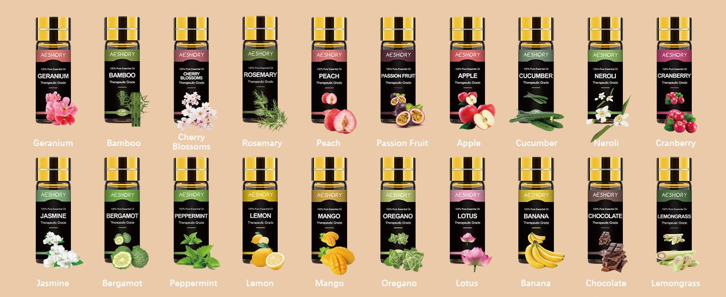 AESHORY Complete Essential Oils Set 80x5ML for Diffuser Aromatherapy Humidifier