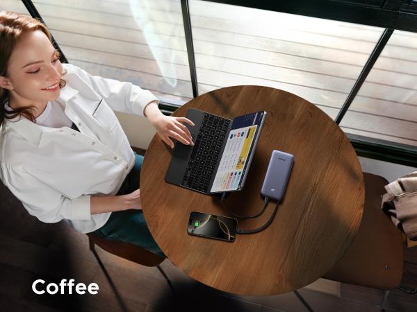 UGREEN Nexode Power Bank 20000mAh 45W with Built-in Cable, Fast Charging Portable Charger for iPhone 17 Pro/Samsung S25 Ultra/iPad Pro, 3-Port External Battery Pack with Digital Display, Travel Ready