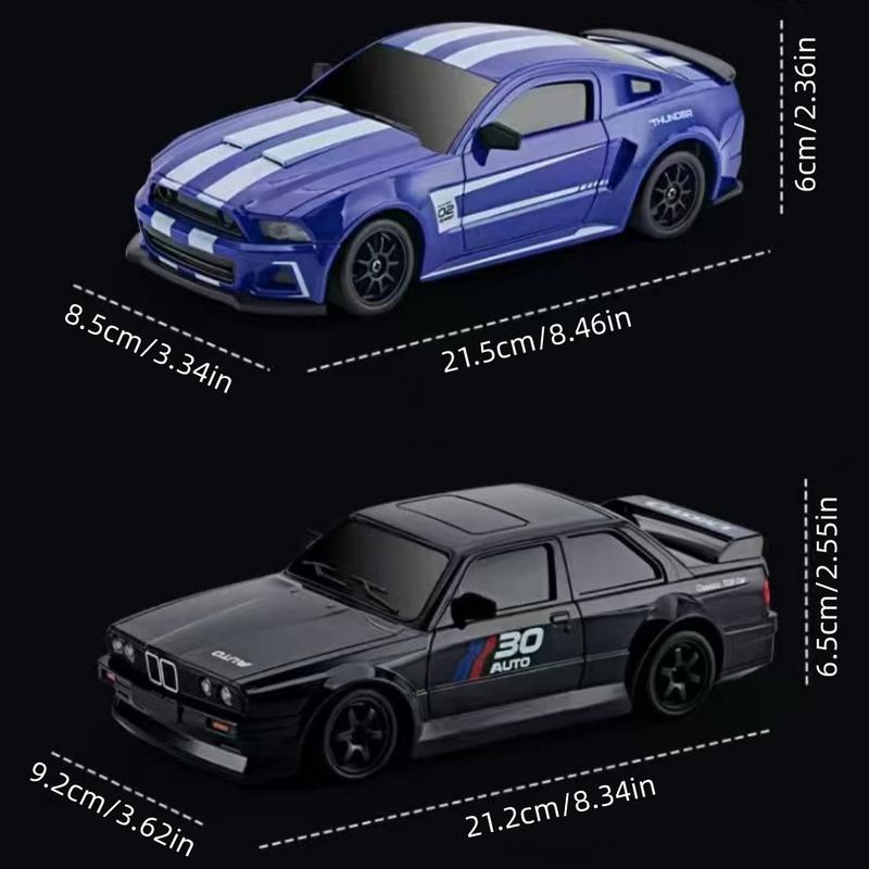 1:24 Remote Control Drift Car with 2.4GHz 4wd, Amazing Lights and Tires, Includes Road Obstacle Tools, Perfect Birthday Gift