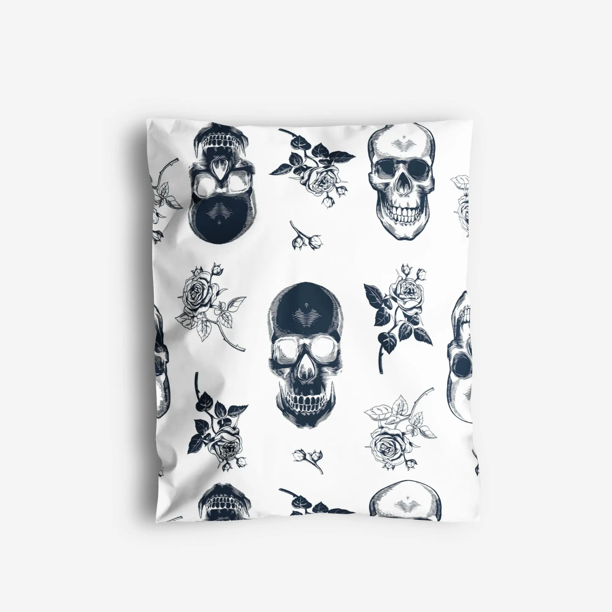 Package Mint Poly Mailers 10x13 - 100 Pack Skull Rose Design Poly Mailers Shipping Bags - Waterproof, Tear-Resistant, Self-Adhesive Seal - Decorative Mailing Bags for Clothes, Accessories