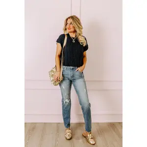 Meet Your Destiny Knit Top In Navy