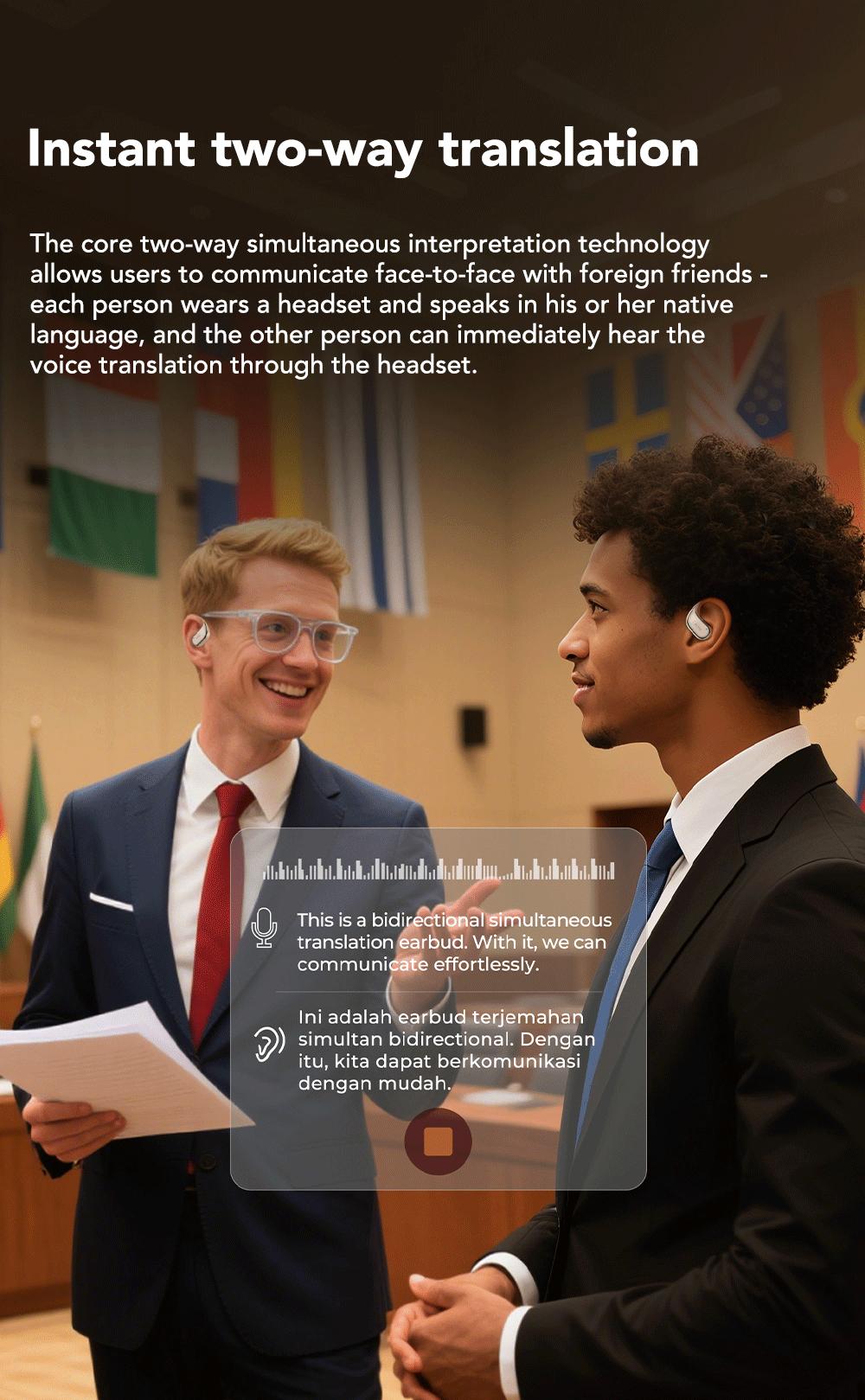 HTC NE39 OWS -Translator Headset Bluetooth Headset(6.0)|PX5 Waterproof Built-in Microphone Comfortable towear, great sound quality, and backed by a three-monthwarranty! Perfect for work, sports, study, and voice calls.