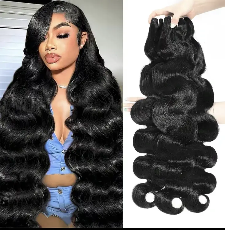 16A Body Wave Bundles 10-32 Inch 100% Unprocessed  Indian Raw Human Hair 3  Bundles Human Hair Natural Colour Extensions QuickWeave