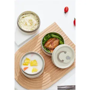 Portable Insulated Food Lunch Box Set, Microwave Heated, Stainless Steel Lunch Box Set with 3 440ML and 600ML Insulated Food Boxes, Comes with Insulated Bags, Suitable for High Quality Plastic Tableware for Adults and Children
