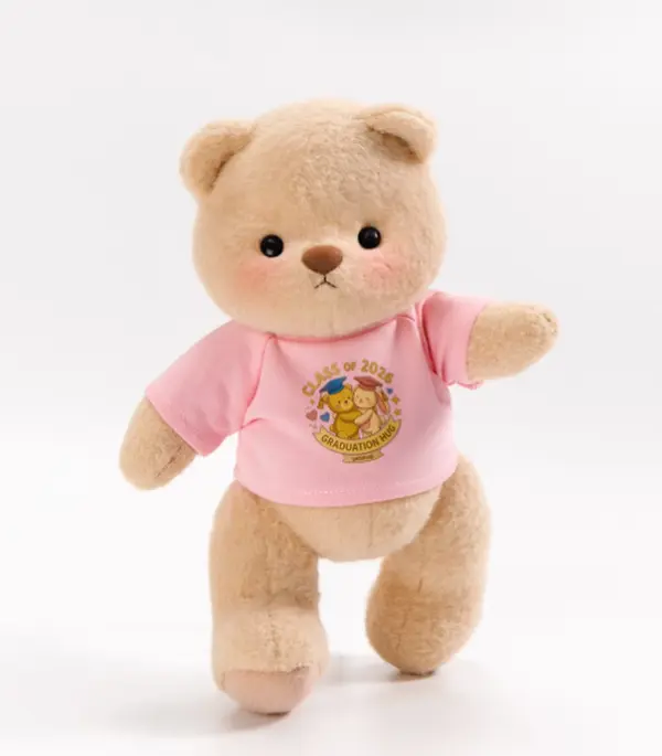 Getahug Class of 2026 Graduation Stuffed Teddy Bear - 12in (Standing), 7.5in W, 9in Sitting, Handmade Rotatable Joints, Cuddly Stuffed Toy, Cute Collectible, 1 Card & Gift Box, Hand Wash, Ideal Grad Gift (Not for Kids Under 6), Cute Collectibles