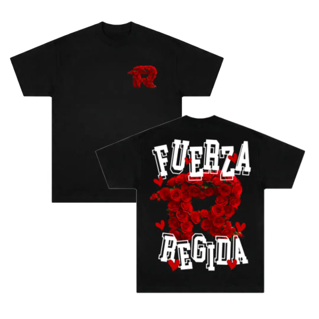 🎵 🌹 Fuerza Regida Tour T-Shirt – Double Sided Red Roses Graphic Shirt for Fans, Latin Music, Men Women Shirts.