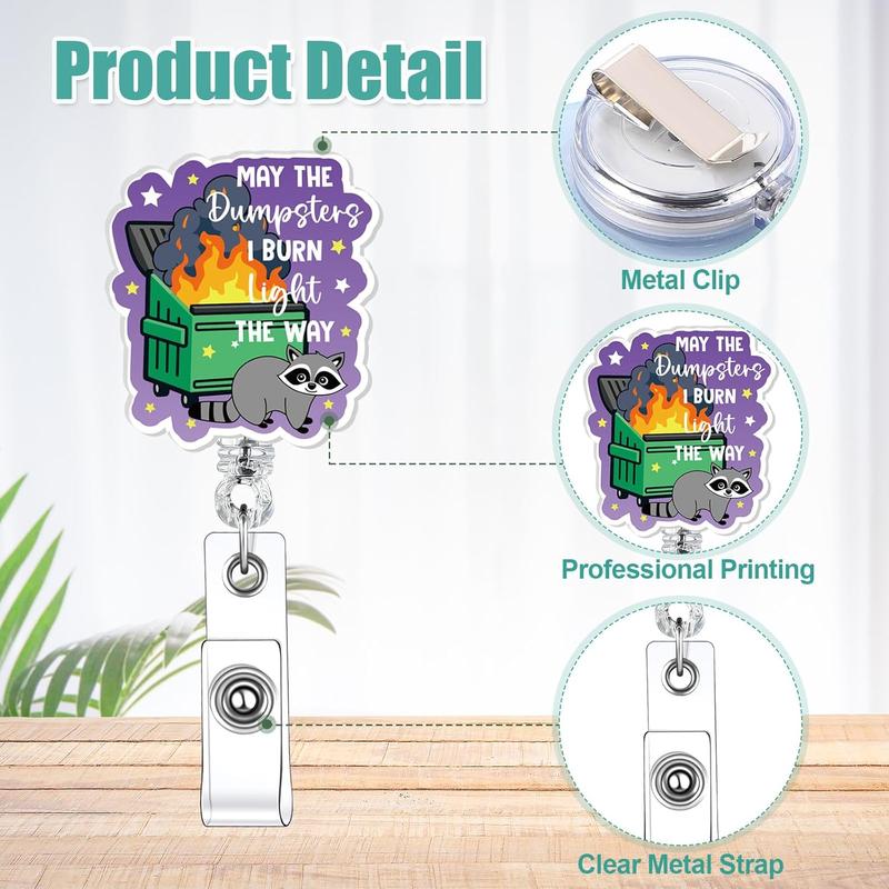 36/24/12/10 Pcs Funny Badge Reels for Nurses Cute Acrylic ID Badge Holder with Retractable Name ID Clip Bulk Badge Reel Accessories for Doctors Teachers Nursing Students Coworkers Medical Assistants New Grad Nurse Onboarding Gifts, Clinical Essentials