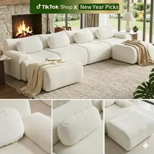 Cloud Sofa Modular Boneless Sectional Couch, High-Density Memory Foam Deep Seat Comfy Oversized Loveseat for Living Room, Bedroom & Apartment, No Assembly