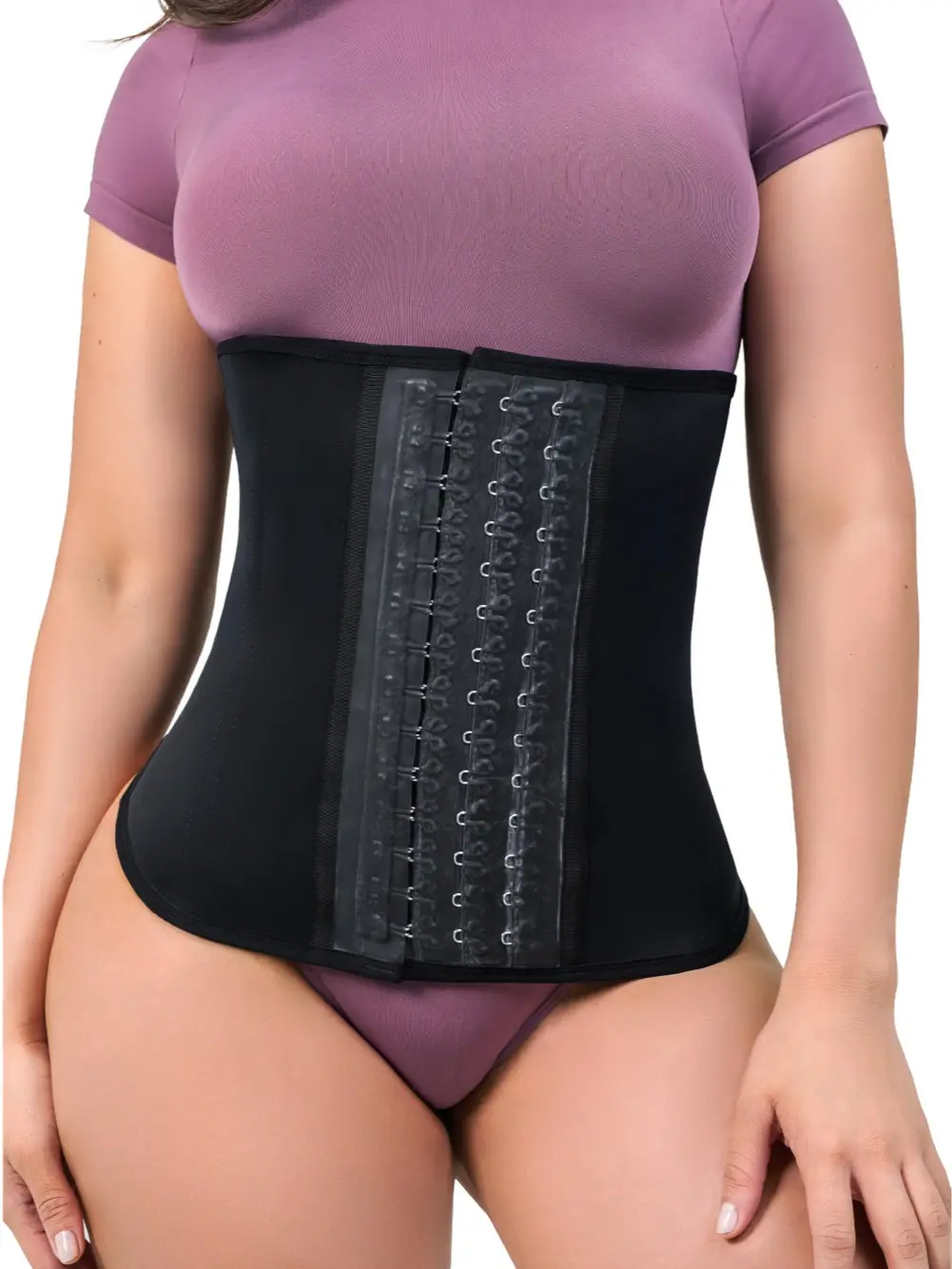 Stagmi SMI2004 Women's Compression Corset Shapewear - Latex Waist Trainer, 3 Hook and Eye Closure, Adjustable Fit, Halter Design