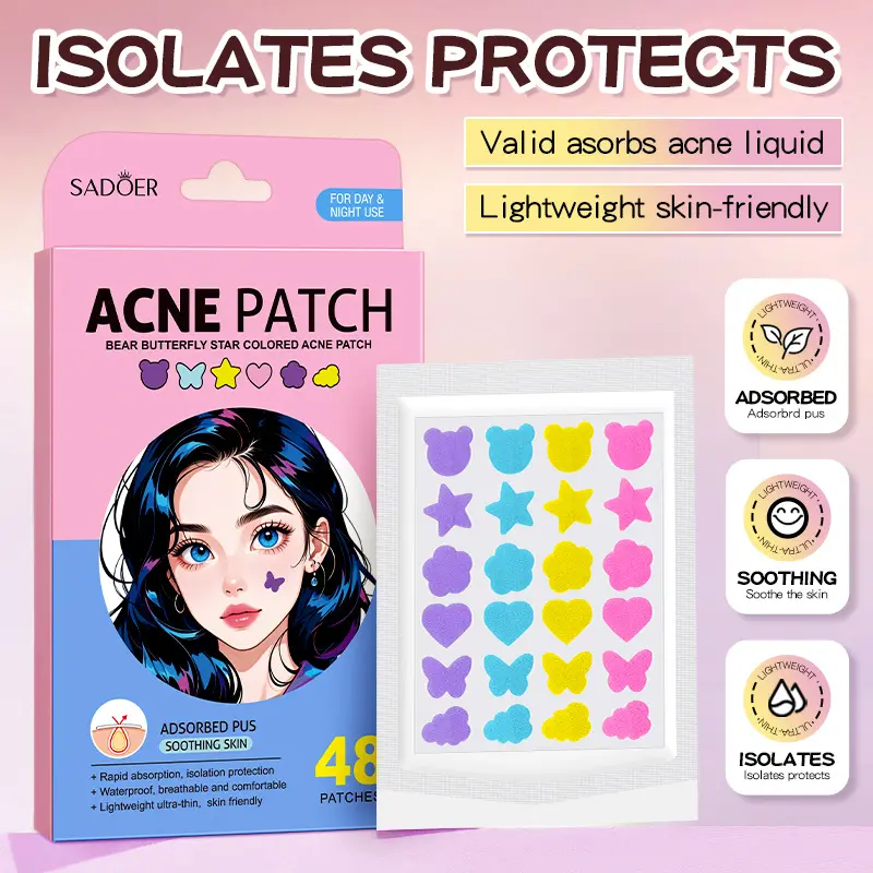 Colorful Star Shaped Acne Patches  SetInvisible Pimple Patches for Women & MenLightweight Comfortable Hydrocolloid SkinCare Products Gentle & Effective Unscented