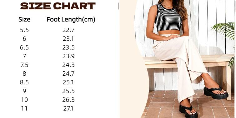 Women's Platform Flip Flop Sandals Thong Sandals