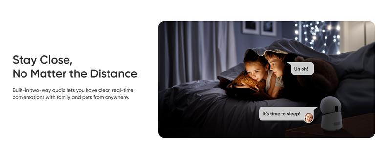 eufy Indoor Cam E30, Latest Generation, 4K UHD Security Camera, 360 Pan-Tilt, Color Night Vision, AI Detection for Human/Pet/Audio/Crying, Human/Pet Auto Tracking, Works with Homekit