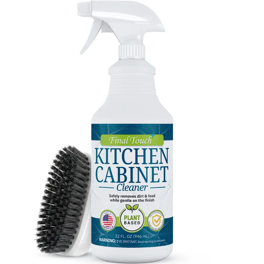 Kitchen Cabinet Cleaner, Plant Based Cleaning Solution, Safe on Paint & Wood, Safe for Daily Use, Approved by Cabinet Finish Specialists,, 32 fl oz