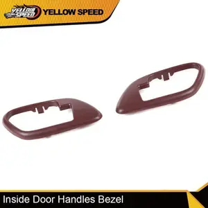 Fit For 1995-99 Chevy GMC Truck Pair Inside Door Handles Bezel Left & Right Red