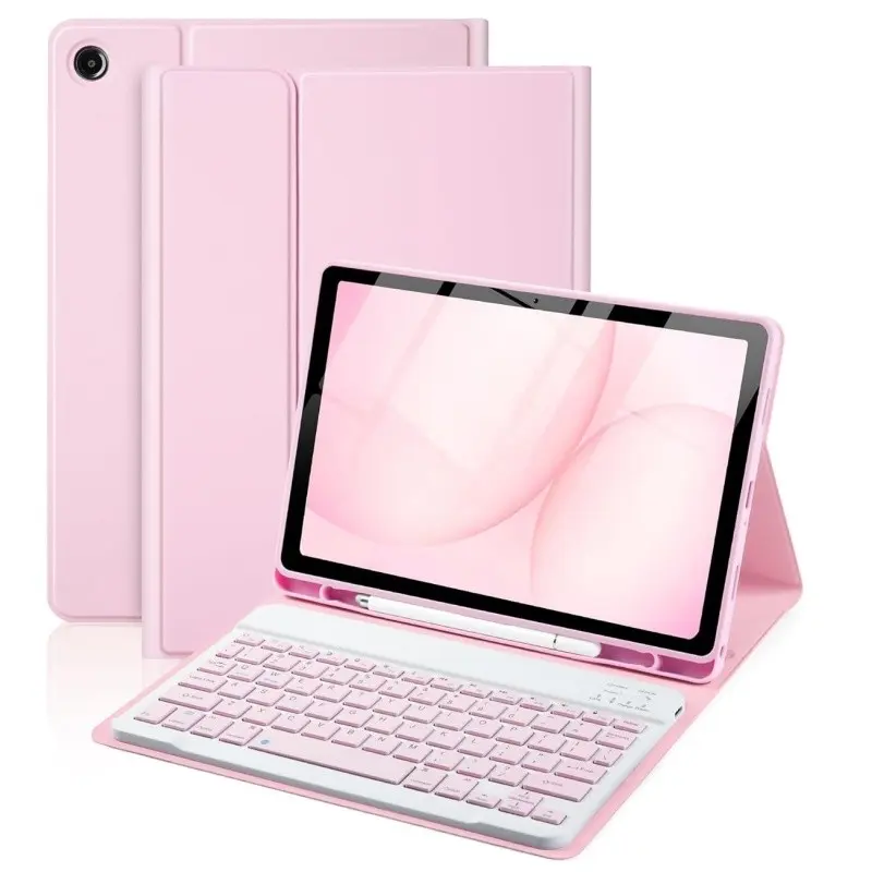 Tablet Cover, Protector Cover, 1 Count Wireless Keyboard Case for Samsung Galaxy Tab A11 Plus (A11+) 2025 / Tab A9 Plus (A9+) 2023 11-inch, Tablet Keyboard Durable Protective Cover with Pen Holder, Tablet Casing