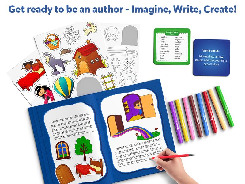 Skillmatics Storybook Art Kit - DIY Craft & Writing Kit with 300+ Stickers, Scrapbooking & Journal Activity, Gifts for Kids Ages 5 to 10