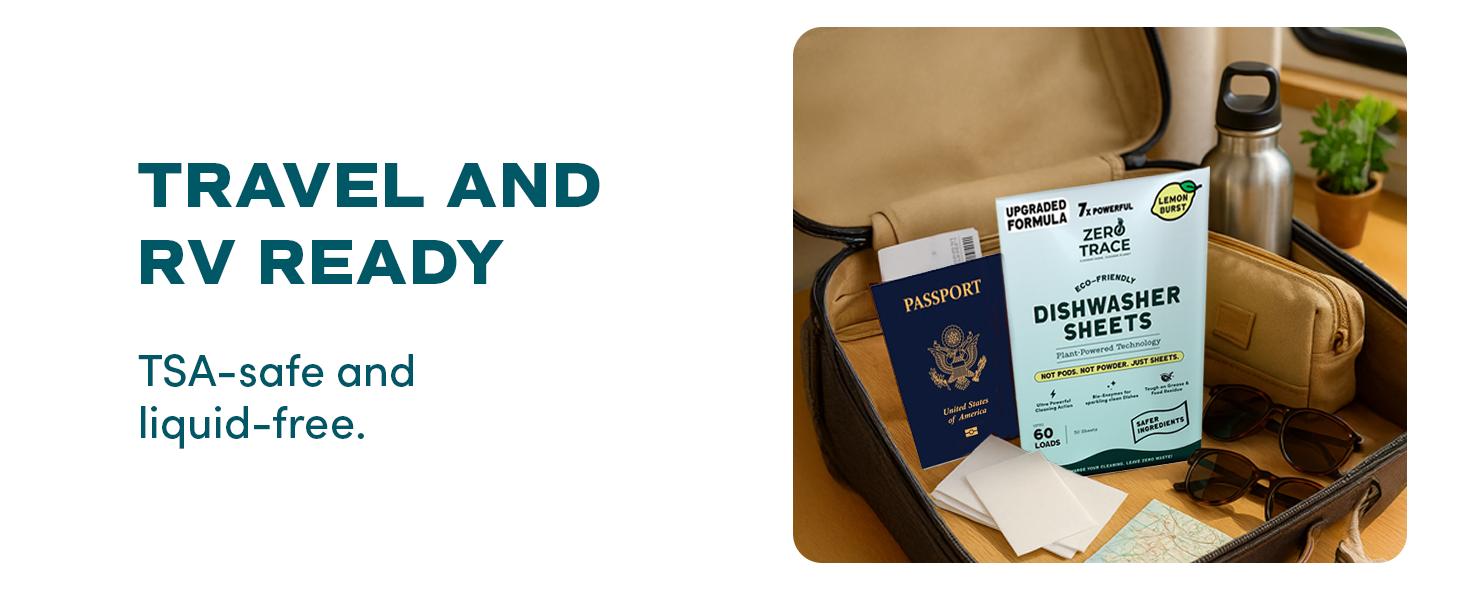 Zero Trace Dishwasher Detergent Lemon Burst - Eco-Friendly Sheets for Dish Washing - Plant Powered Technology - More Efficient than Dishwasher Pods or Tablets (38 Sheets) Cleaner Cleaning