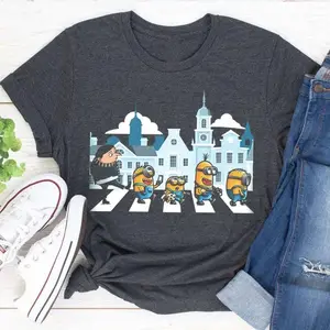 Minions Family And Gru Despicable Me 2D T-Shirt, Nostalgia 2D Print T-Shirt, Cartoon Network Shirt, Gifts for Cartoon Fans #Minions#CartoonNetwork #NostalgiaCore #DespicableMe#GraphicTee #StreetwearUS