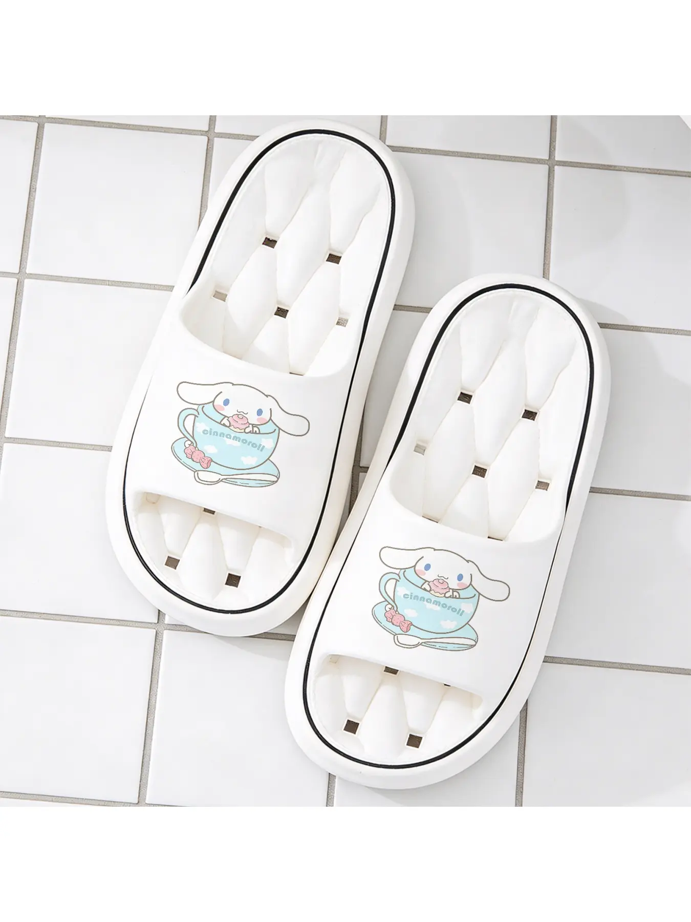 Cinnamoroll Cloud Cup Style Slippers Cute Cartoon Home Indoor Slippers Anti Slip Soft Sole Couple Slippers Silent Slippers For Bedroom Living Room Girls Heart Anime Peripheral Slippers Women's clothing