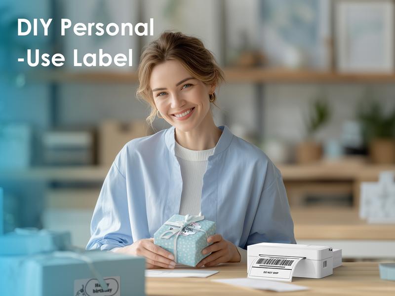 KNAON Shipping Label Printer Bluetooth Thermal Label Printer,Compatible with USPS, Amazon, Shopify, iOS/Android/Windows/Mac