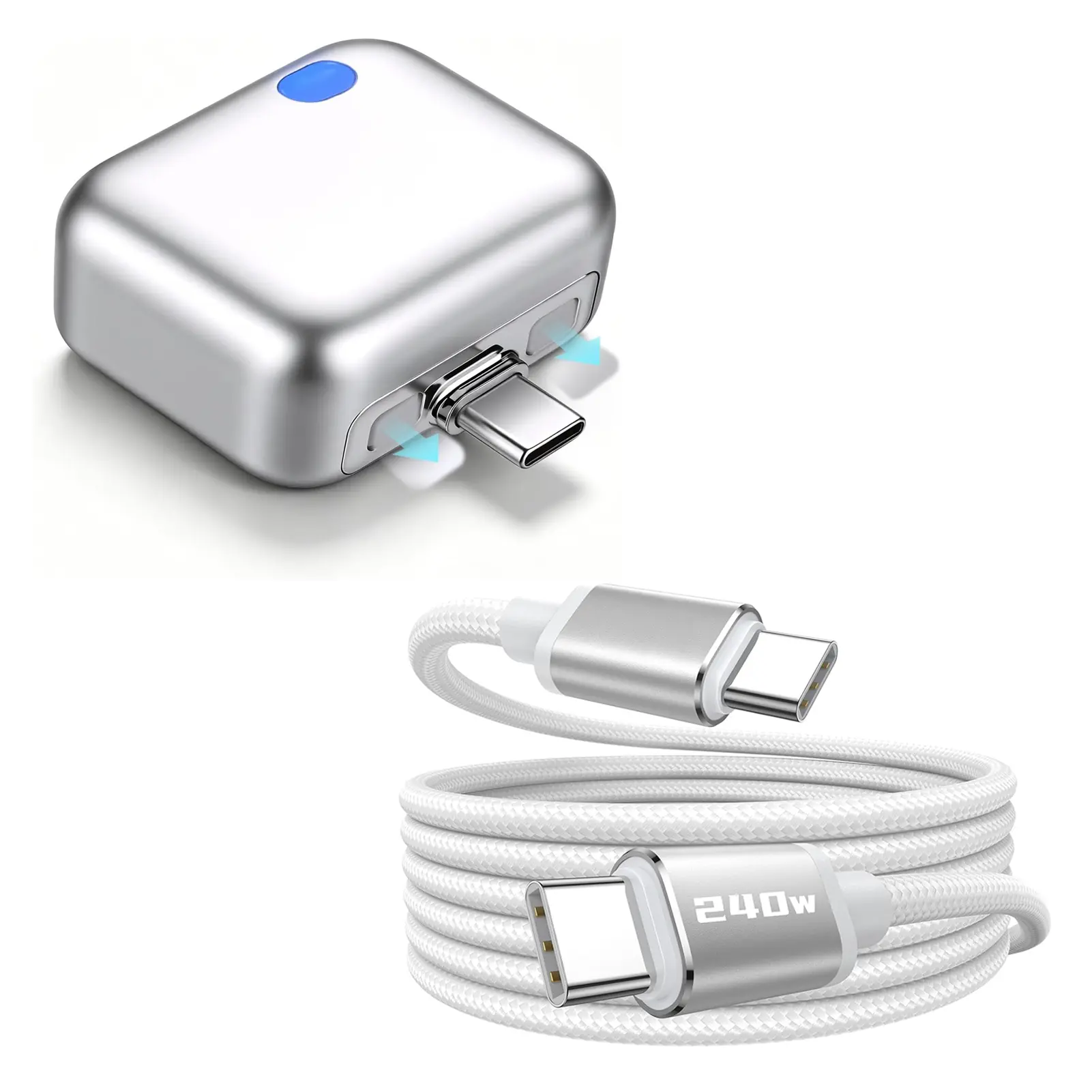 140W USB-C Auto Eject Battery Guard – Smart Auto Stop Charging Adapter, Physical Power Cutoff Anti Overcharge Protection for Safe Overnight Charging, Compatible with Phones, Laptops & Tablets Cellphone Electronic Smartphone Charger
