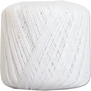 100% Pure Cotton Crochet Thread - White - Size 10 and 3 - Singles and Bulk Packs Available - Size 3 - Color 1