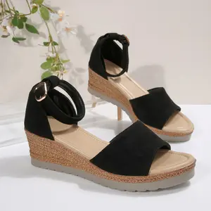 Women's Comfort Platform Wedge Sandals Espadrille Ankle Strap Open Toe Shoes for Daily/Party Wear Springfresh
