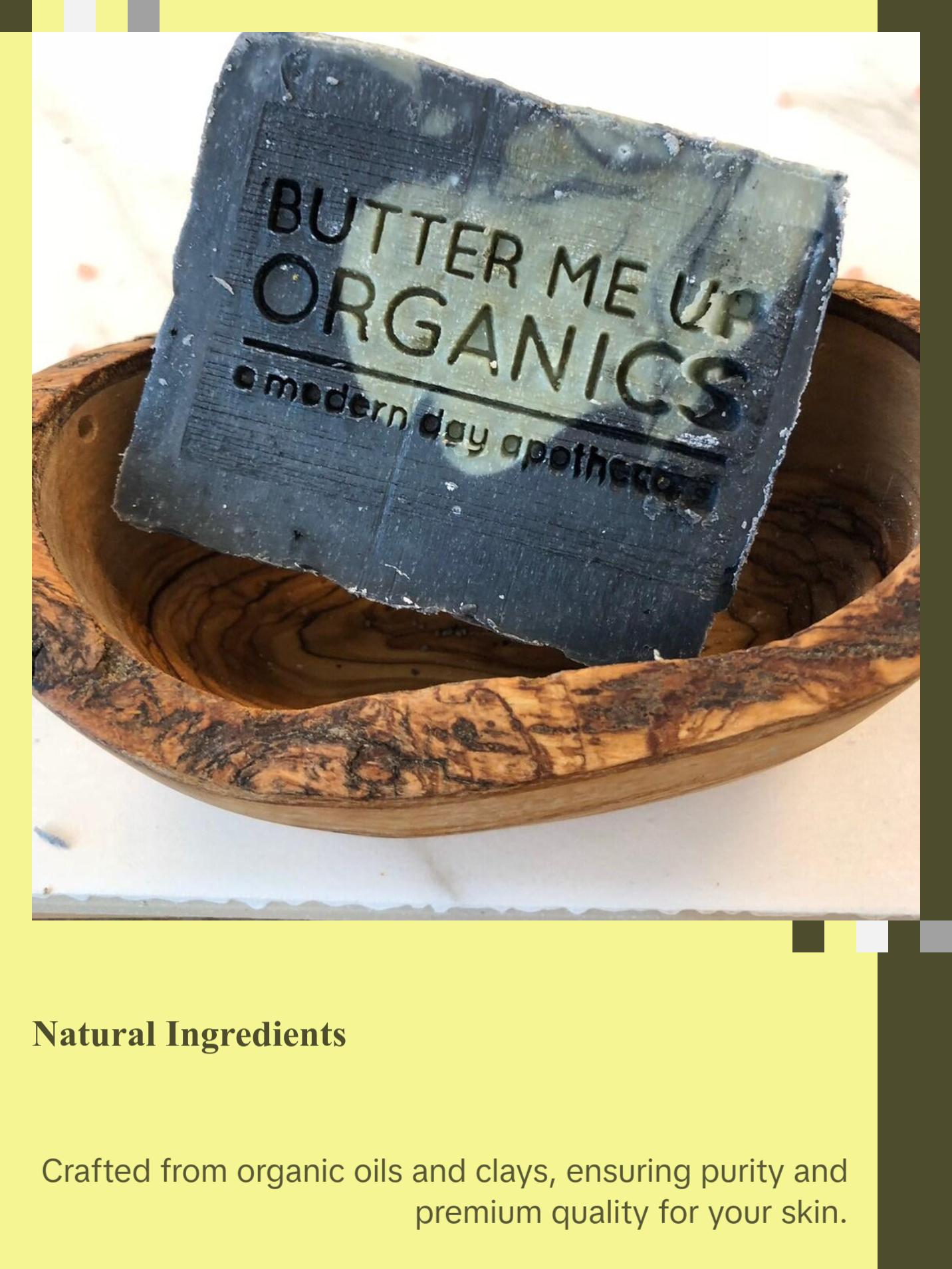 Organic Lemongrass Mint with Activated Charcoal and French Green Clay / Vegan Soap / PALM FREE