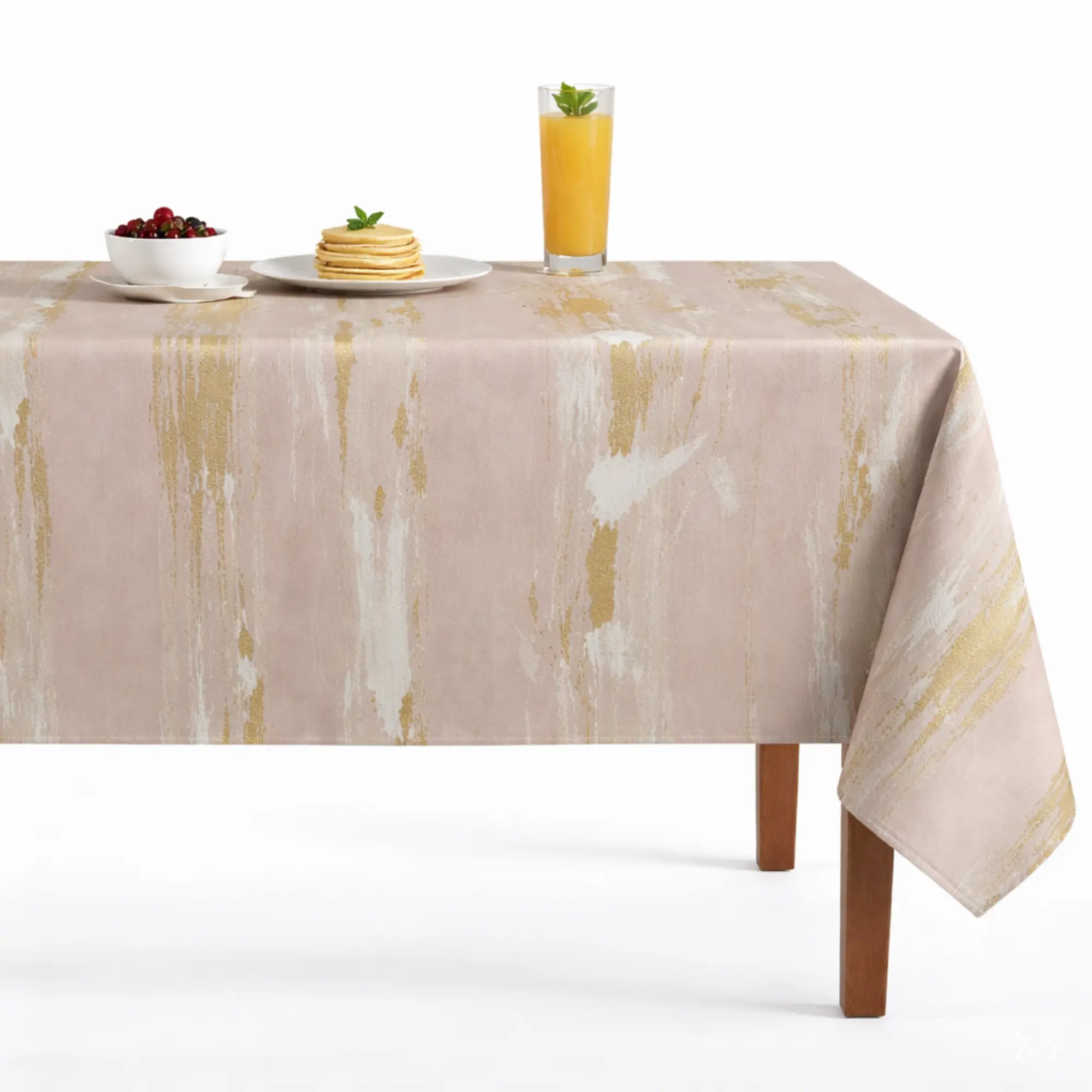 Des Arts Jacquard Tablecloth  Blush